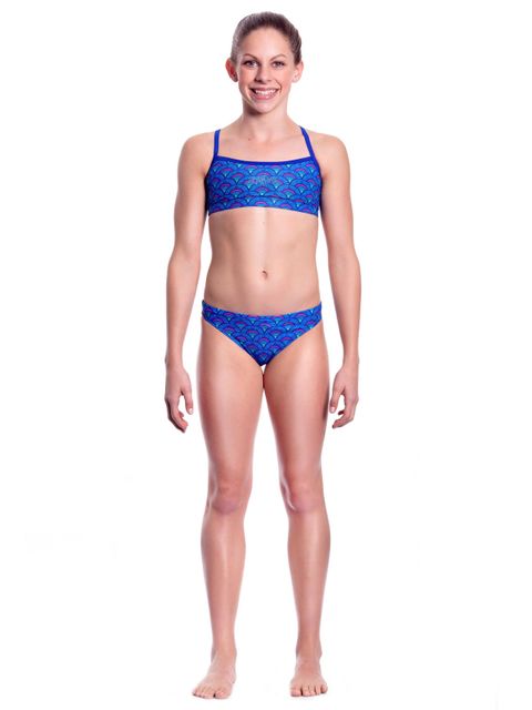 Zealous Love Strong Girls Sports Bikini Full Front