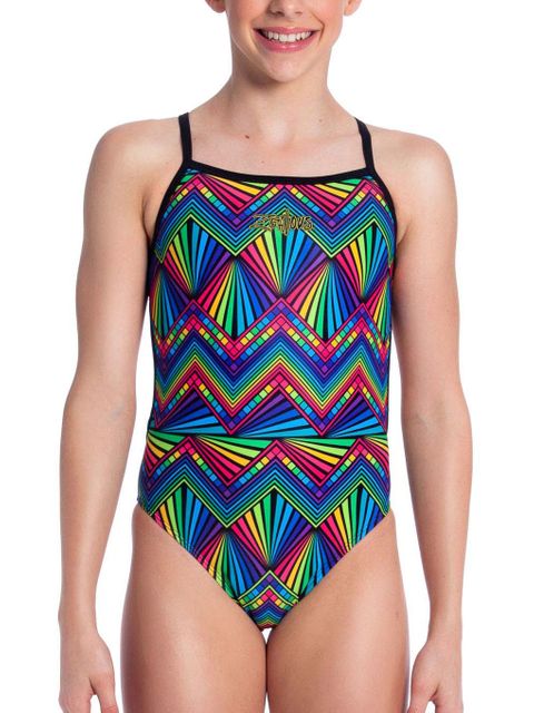 Zealous Labyrinth Girls One Piece Front Crop