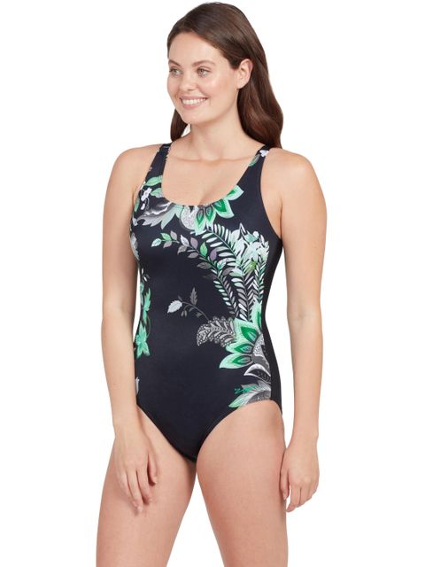 Zoggs Adjustable Scoopback One Piece - Botanica