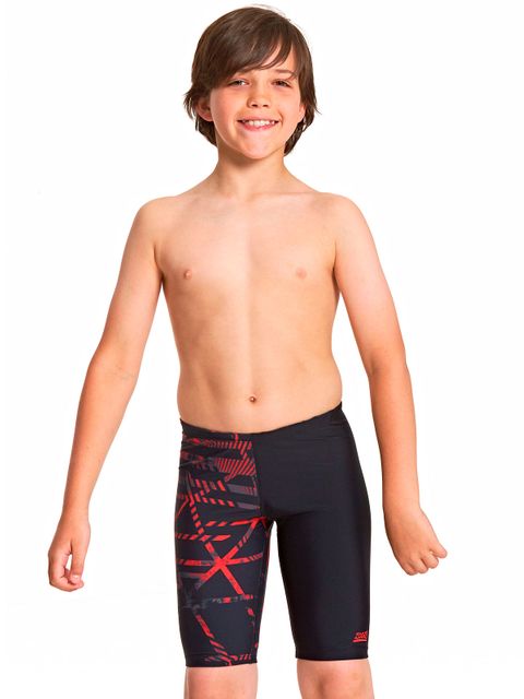 Zoggs Equation Black & Red Boys Jammers
