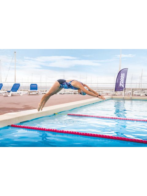 Zoggs Flyback One Piece - Ocean Geo