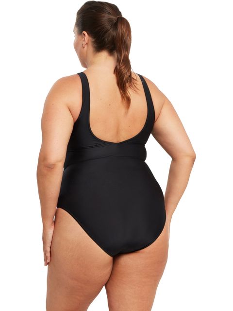 Zoggs Front Crossover V Back One Piece - Sea Dreamer