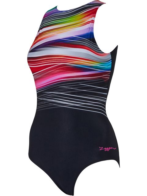 Zoggs Hi Front One Piece Prism Geo