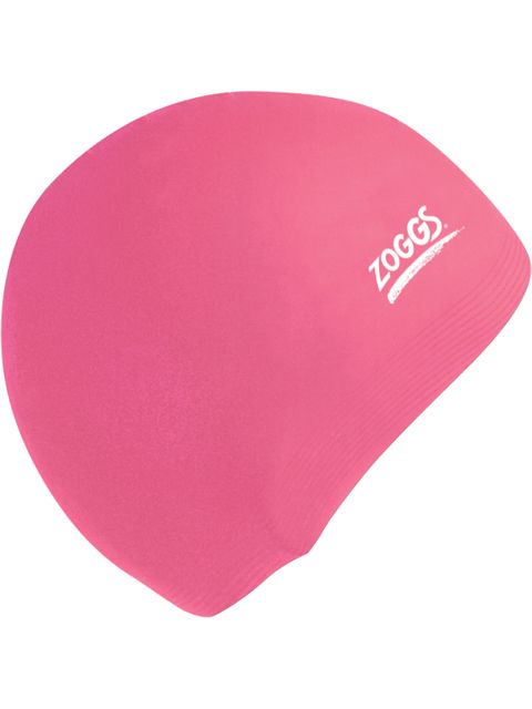 Zoggs Junior Plain Swim Cap - Pearl Pink
