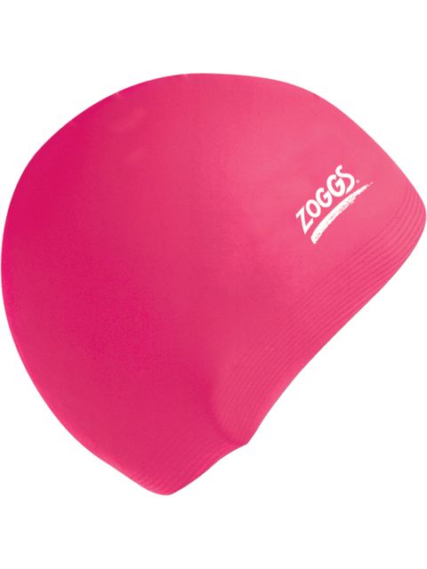 Zoggs Junior Plain Swim Cap - Pink