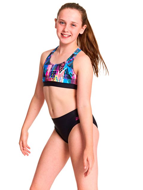 Zoggs Labrynth Girls Sports Bikini