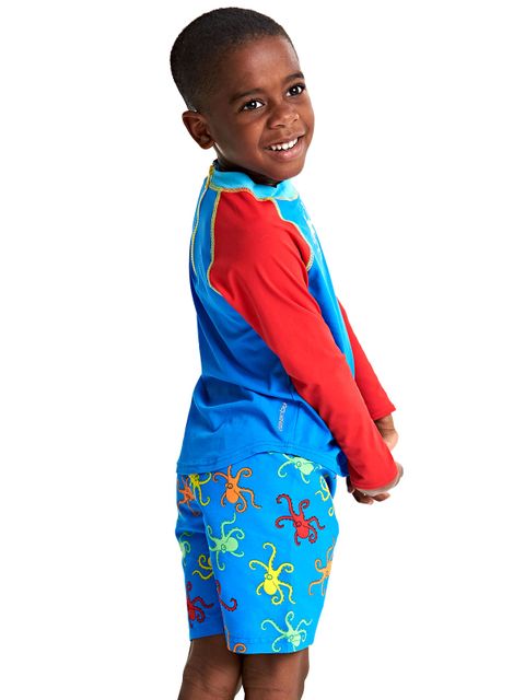 Zoggs Octopus Fever Toddler Boys Zip Sun Top