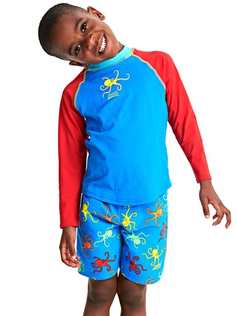 Zoggs Octopus Fever Toddler Boys Zip Sun Top