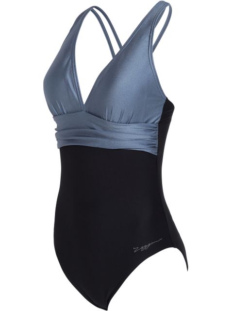 Zoggs Panel Crossback One Piece - Black Metal