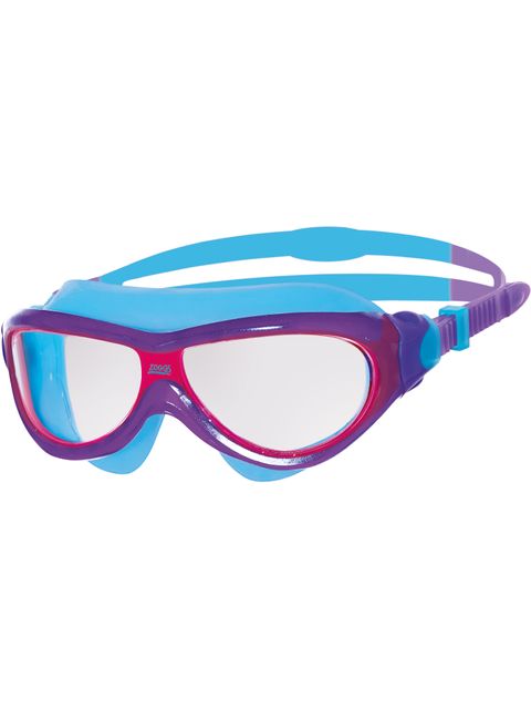 Zoggs Phantom Junior Clear Swim Mask - Purple & Blue