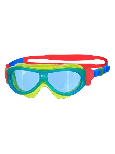 Zoggs Phantom Kids Tinted Swim Mask - Green, Red & Blue 