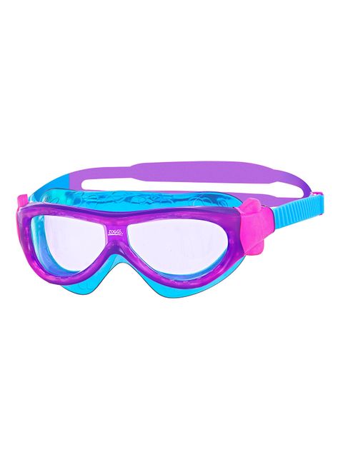 Zoggs Phantom Kids Clear Swim Mask - Purple & Blue 