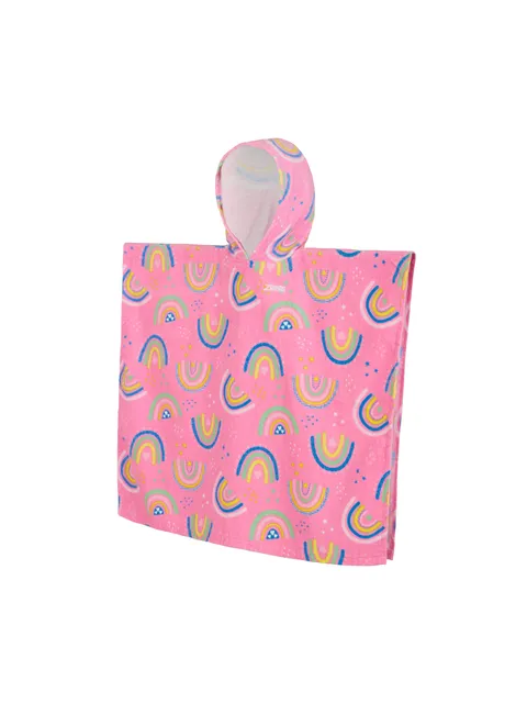 Zoggs Poncho Hooded Towel - Rainbow Magenta