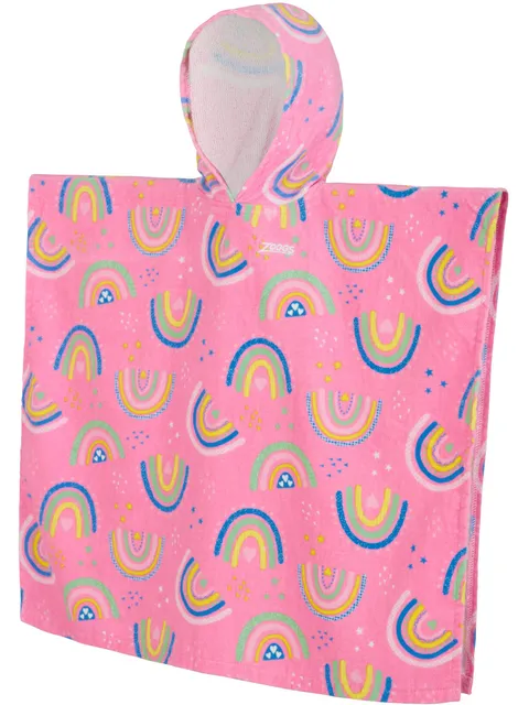 Zoggs Poncho Hooded Towel - Rainbow Magenta