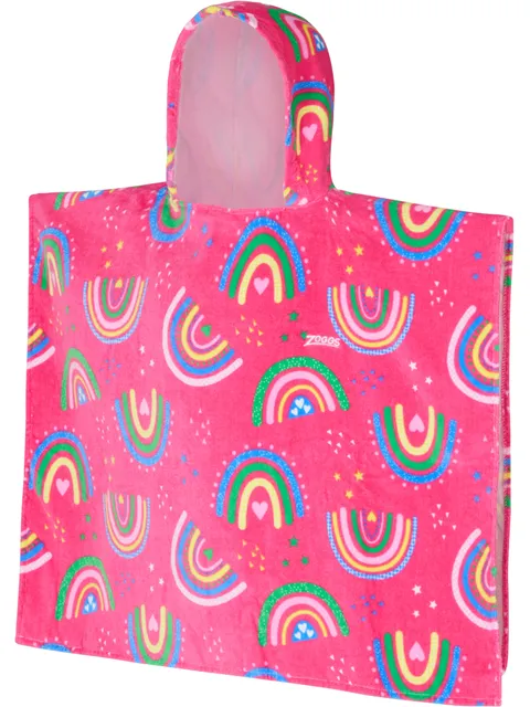 Zoggs Poncho Hooded Towel - Rainbow Magenta