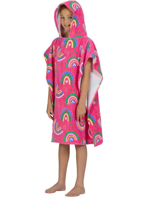 Zoggs Poncho Hooded Towel - Rainbow Magenta