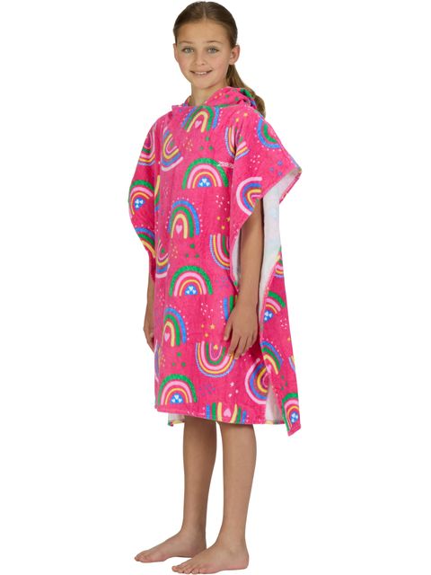 Zoggs Poncho Hooded Towel - Rainbow Magenta