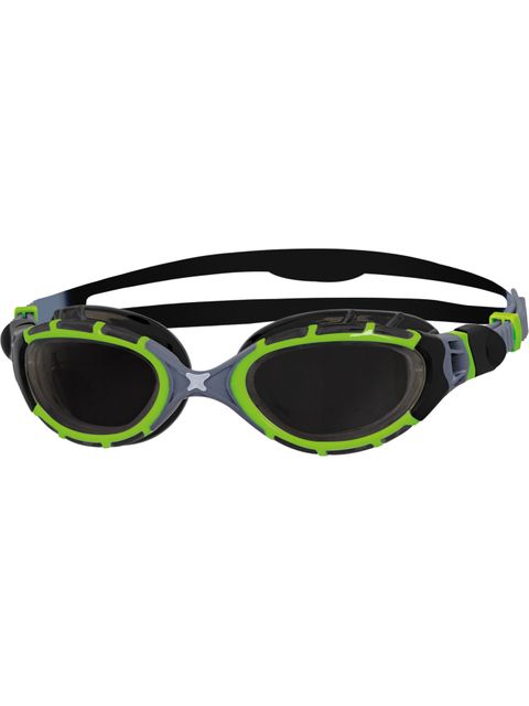Zoggs Predator Flex Titanium Reactor Goggles - Green & Black