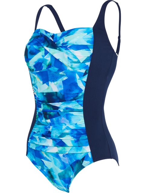 Zoggs Ruched Front One Piece - Aqua Digital