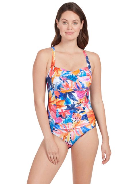 Zoggs Ruched Front One Piece - Biarritz