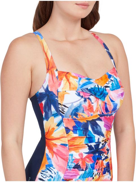 Zoggs Ruched Front One Piece - Biarritz