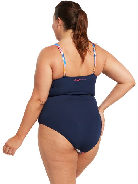 Zoggs Ruched Front One Piece - Biarritz