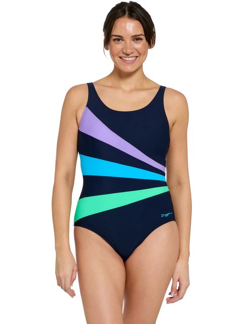 Zoggs Sandon Adjustable Scoopback One Piece - Circus