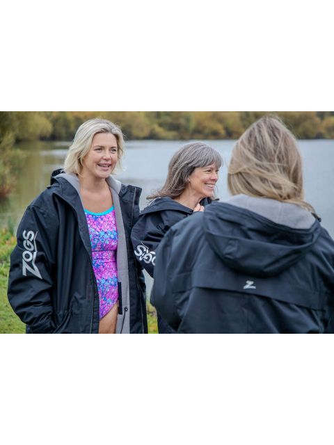 Zoggs Sports Swim Team Deck Coat - Black