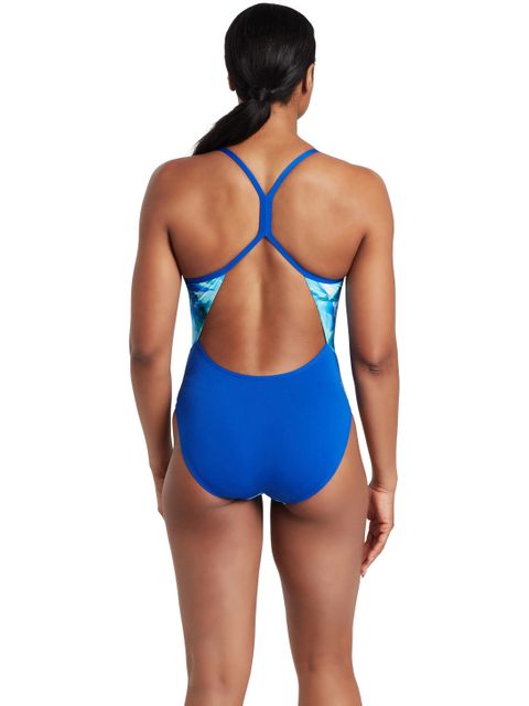 Zoggs Sprintback One Piece - Aqua Digital