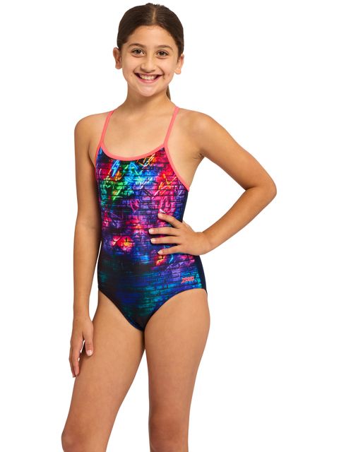 Zoggs Sprintback One Piece - Graffiti Brick
