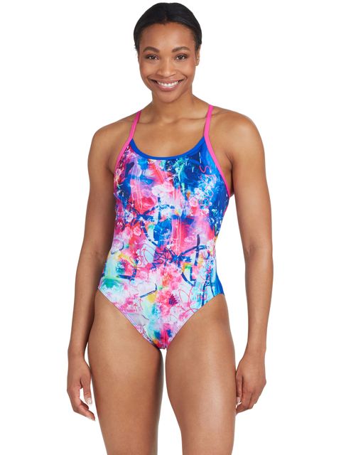 Zoggs Sprintback One Piece - Grafitti Rose