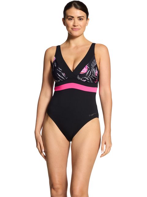 Zoggs Squareback One Piece - Safari Leaf