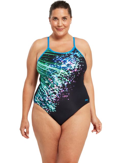 Zoggs Strikeback One Piece - Neon Sparkle