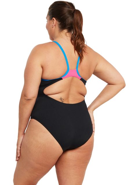 Zoggs Strikeback One Piece - Neon Sparkle