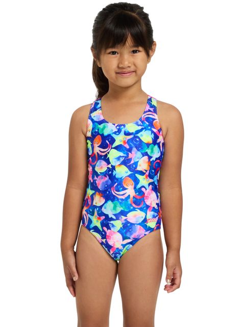 Zoggs Toddlers Actionback One Piece - Bubbles