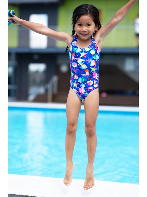 Zoggs Toddlers Actionback One Piece - Bubbles