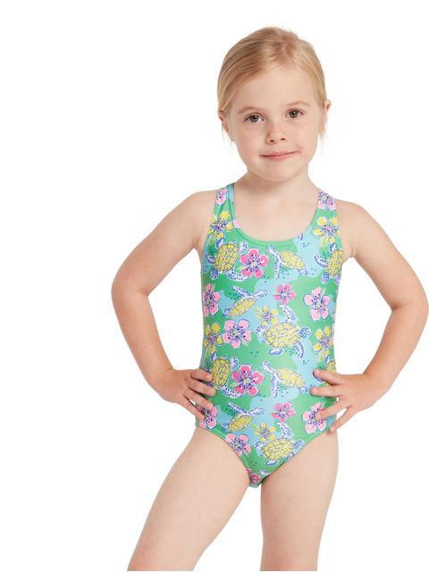 Zoggs Toddlers Actionback One Piece - Turtles
