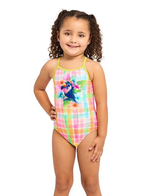 Zoggs Toddlers Crossback One Piece - Checky