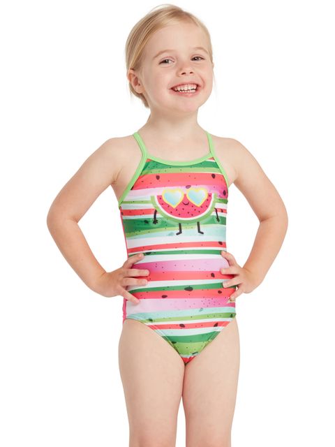 Zoggs Toddlers Tex Back One Piece - Melon Smile