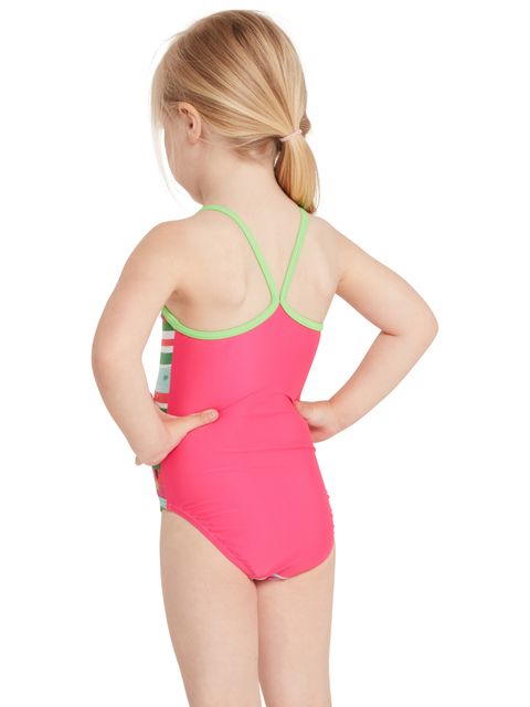 Zoggs Toddlers Tex Back One Piece - Melon Smile