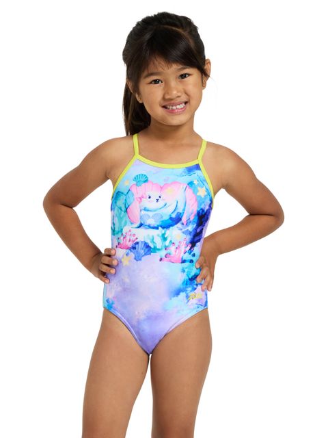 Zoggs Toddlers Tex Back One Piece - Seal