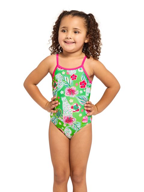 Zoggs Toddlers Yaroomba Floral One Piece - Twiggy