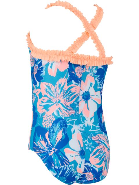 Zoggs Toddles Ruffle Crossback One Piece - Bahia
