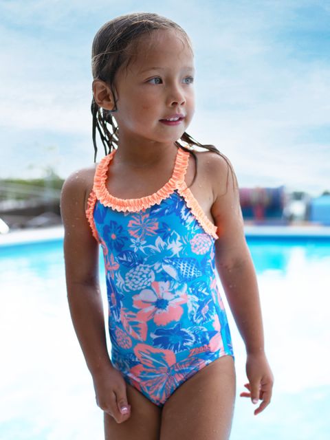 Zoggs Toddles Ruffle Crossback One Piece - Bahia