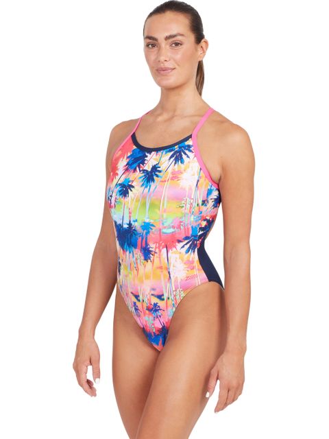 Zoggs Tri-Back One Piece - Sunset