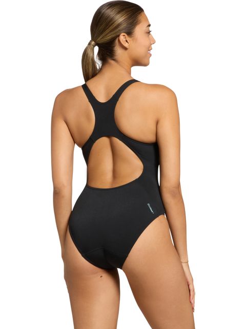 Zoggs Womens Freedom Period Powerback One Piece - Black