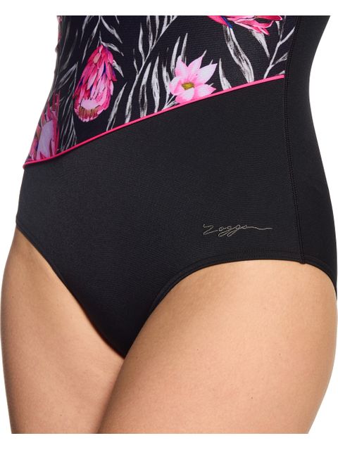 Zoggs Wrap Front One Piece - Safari Leaf