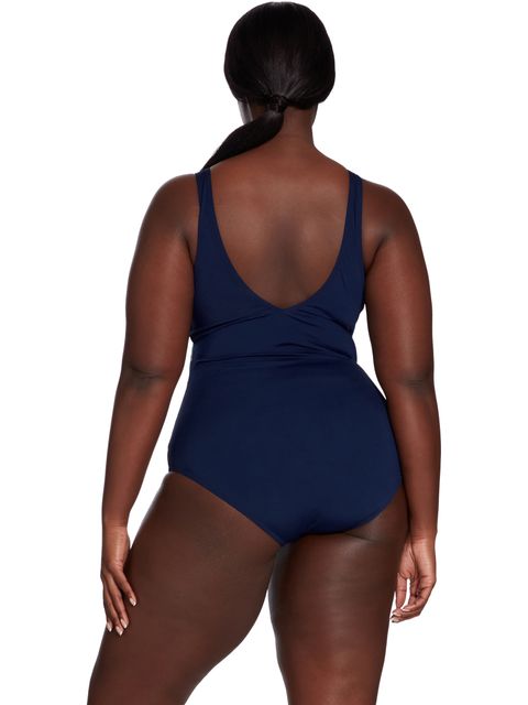 Zoggs Wrap Front One Piece - Sapphire