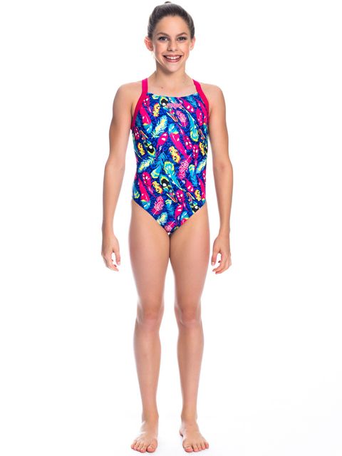 Zealous Firefly Girls One Piece Swimsuit