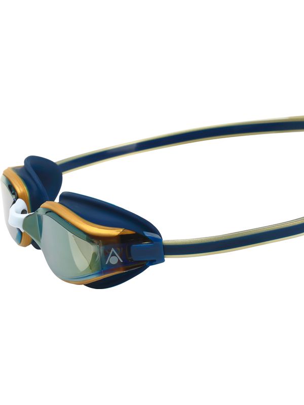 Aqua Sphere Fastlane Goggles Titanium Gold Mirror / Navy / Gold